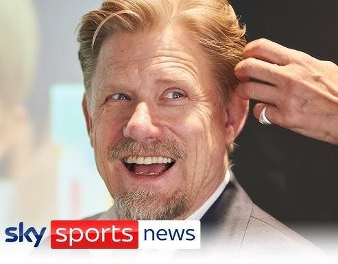 Mapa przedstawiająca miasta, w których mieszkał Peter Schmeichel, z zaznaczeniem jego związków z futbolem.